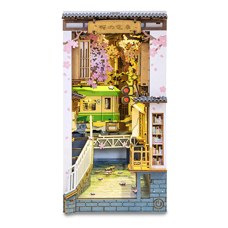 Fantasy-themed book nook kit with detailed handcrafted pieces