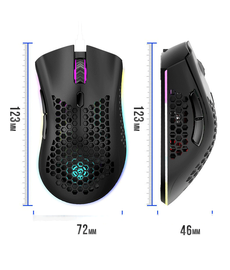 BM600 Wireless Gaming Mouse with RGB Lighting