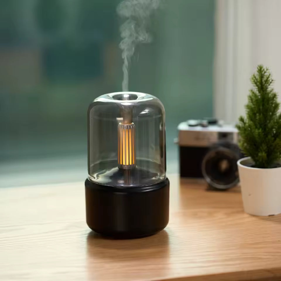 CandleMist essential oil diffuser in black