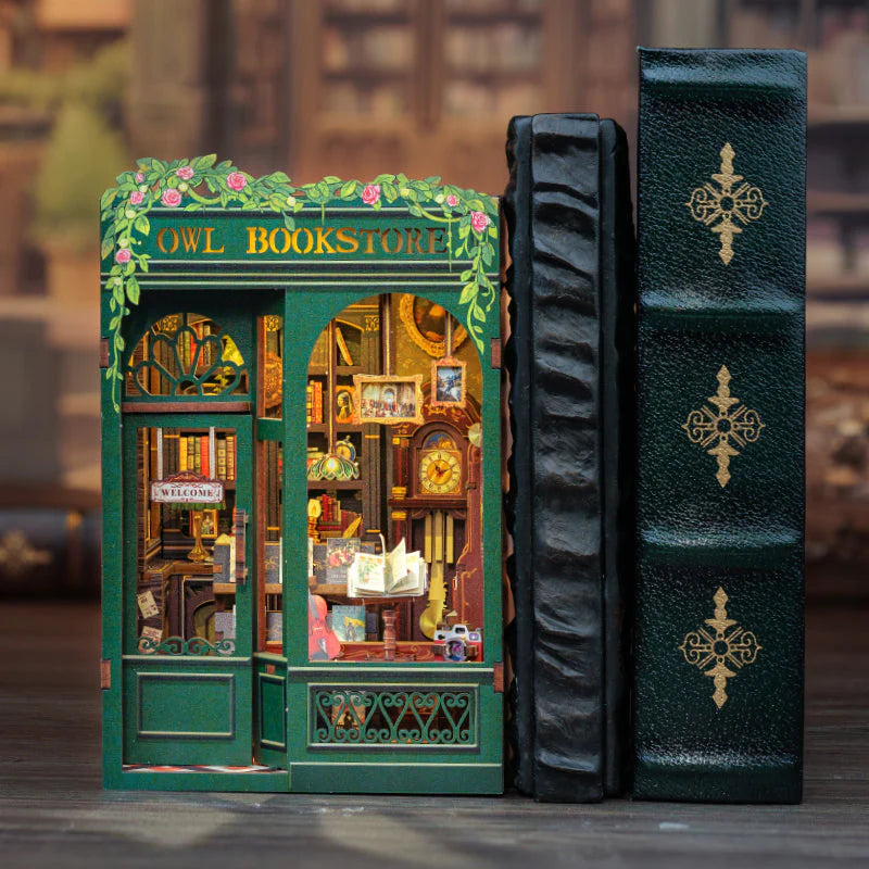 Laser-cut wooden book nook parts and accessories
