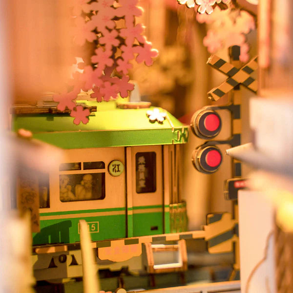 Handmade book nook kit with whimsical fantasy design