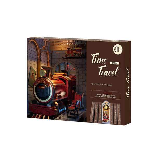 Miniature puzzle kit with clockwork details and tram design