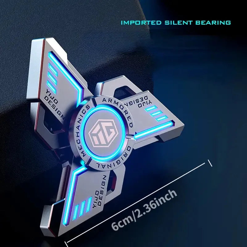Aluminium spinner toy with polished metal finish