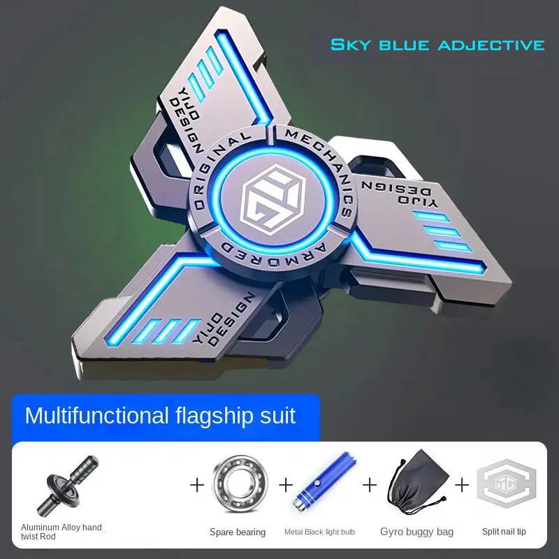 Compact fidget spinner for desk or travel use