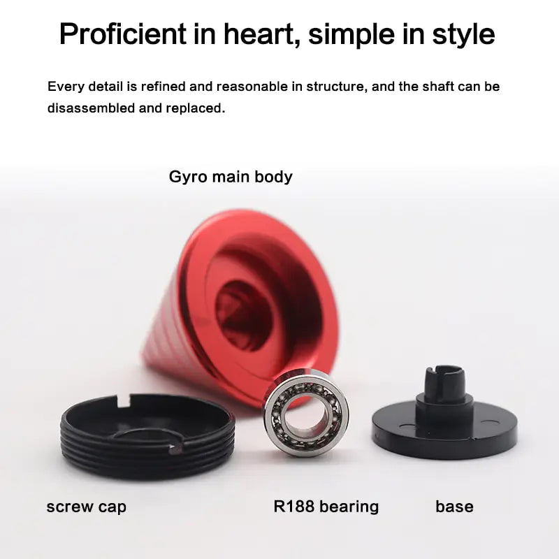 Cone-shaped metal spinner gift for creatives and thinkers