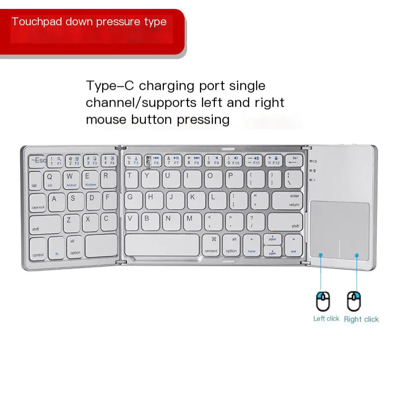 Folding Mini Keyboard with Touchpad