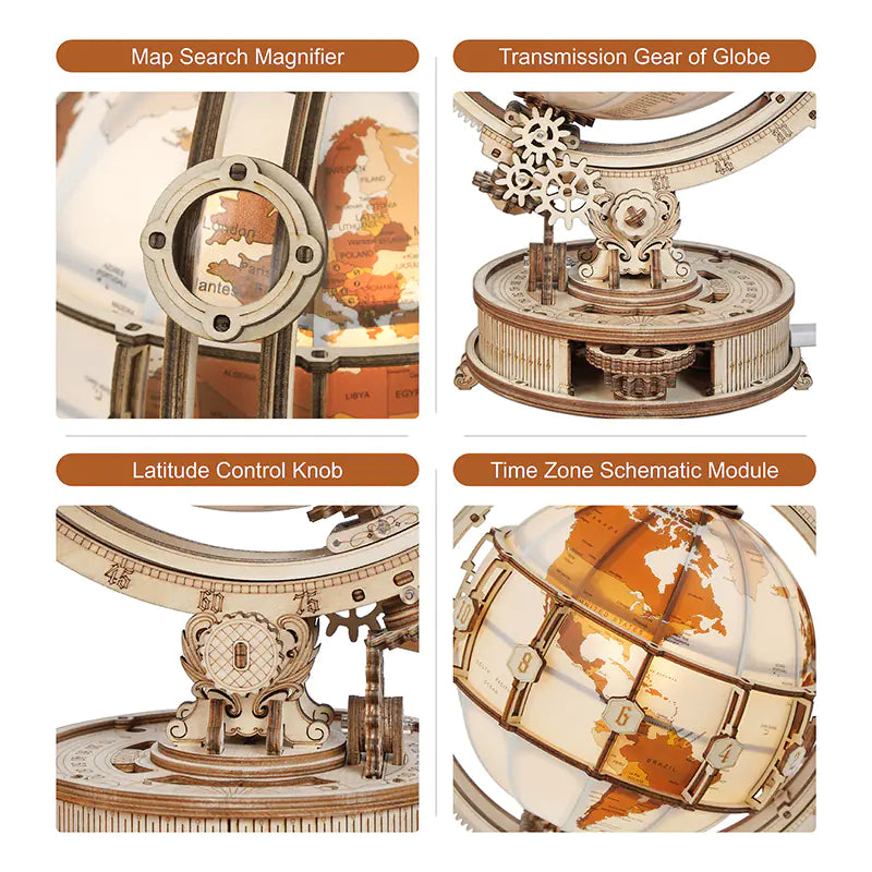 Eco-friendly globe model puzzle