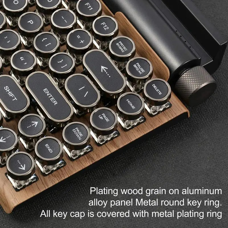 Retro Wireless Typewriter Keyboard
