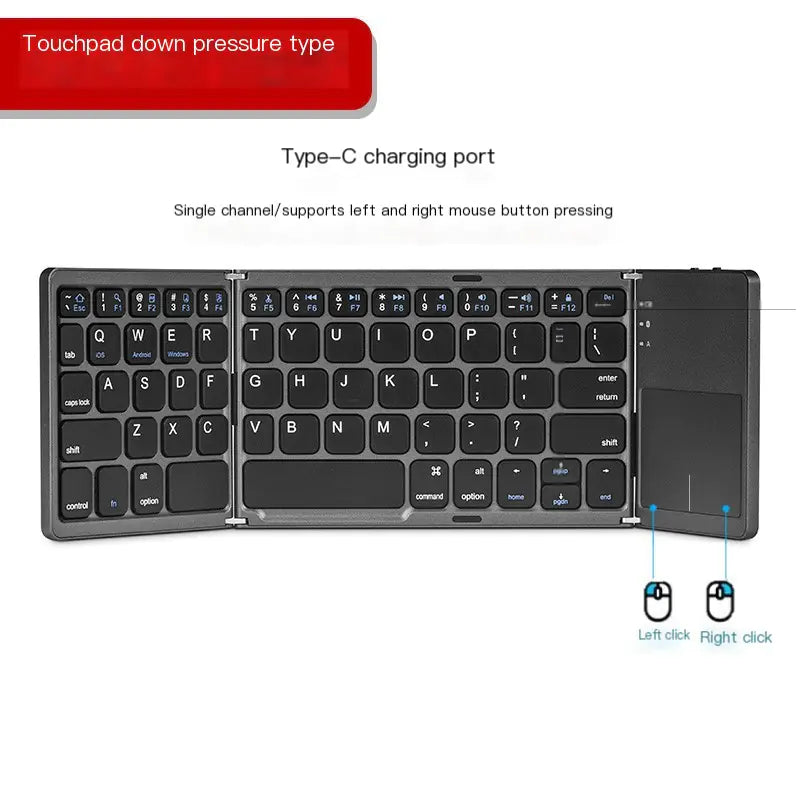Folding Mini Keyboard with Touchpad