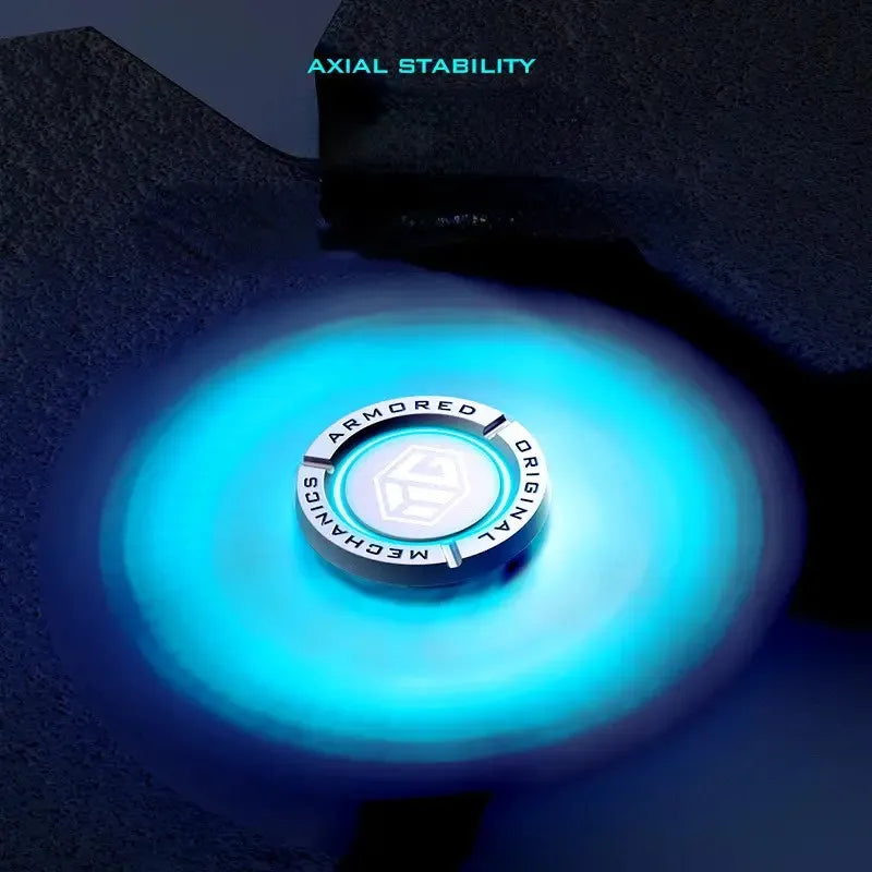 Light-up fidget spinner toy charged with flashlight