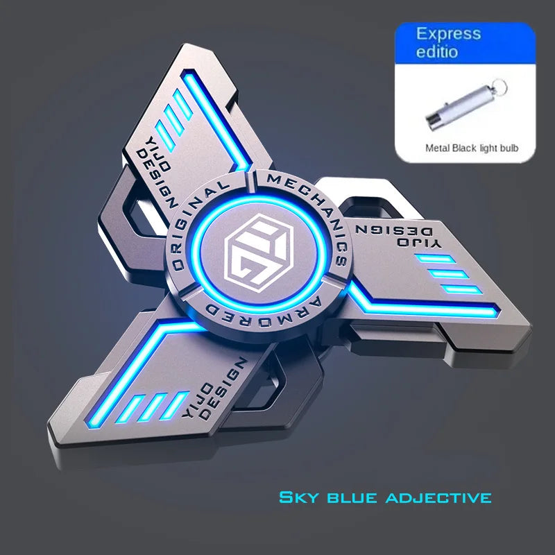Glow spinner with 3-minute spin time in darkness