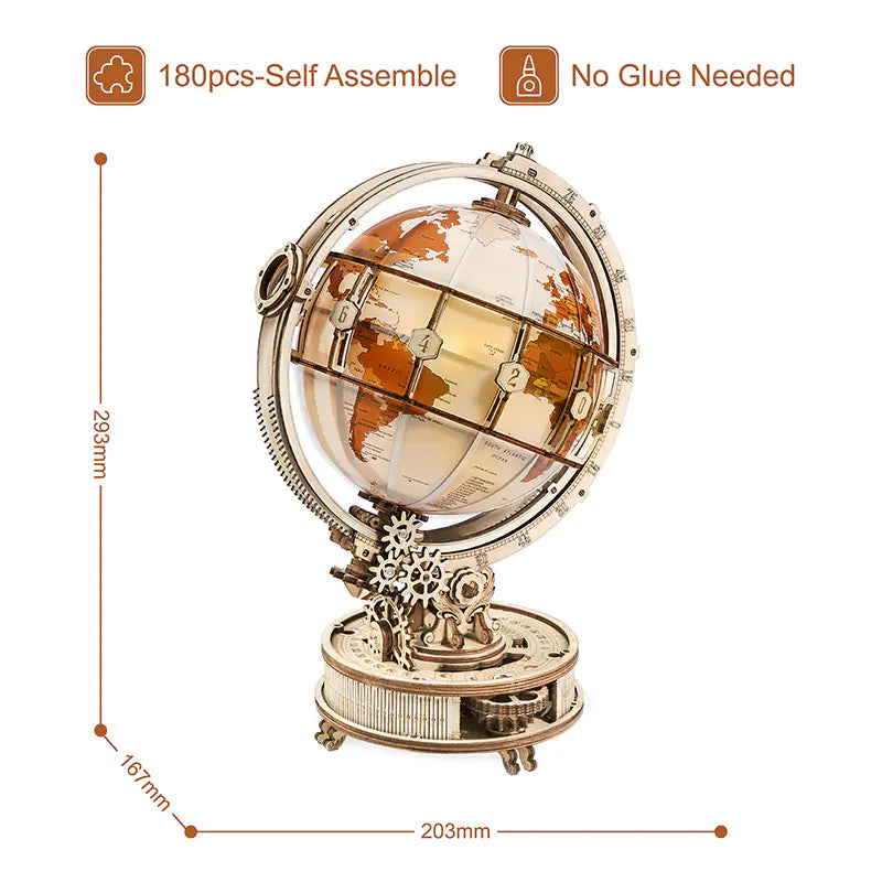 Mechanical puzzle globe for adults