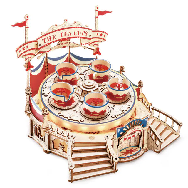 Mechanical puzzle with music mechanism
