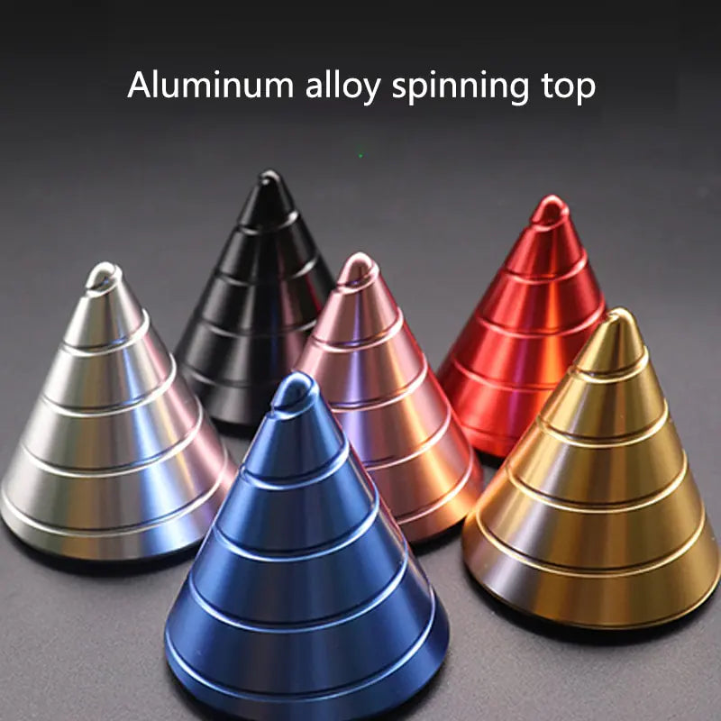 Optical illusion spinner toy for stylish workspace