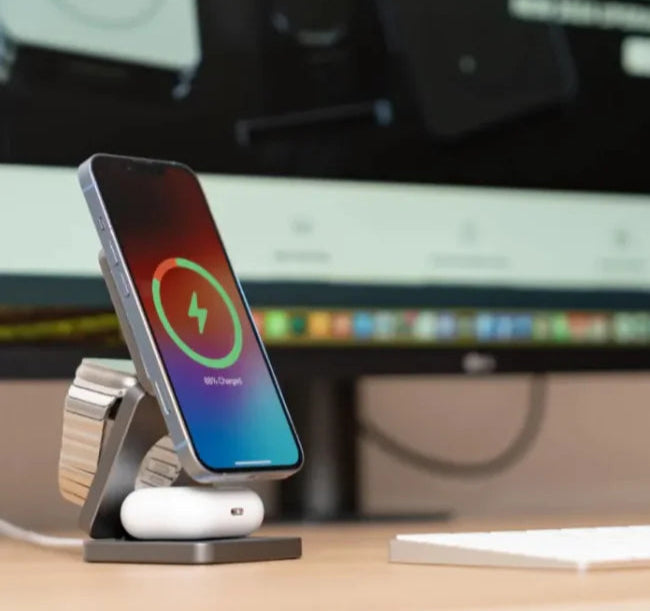 Fast charging station for phone, watch, and earbuds