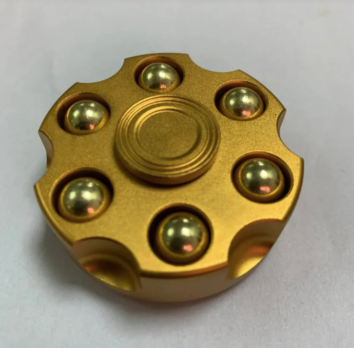 Reloadable fidget spinner toy in brass – great gift idea
