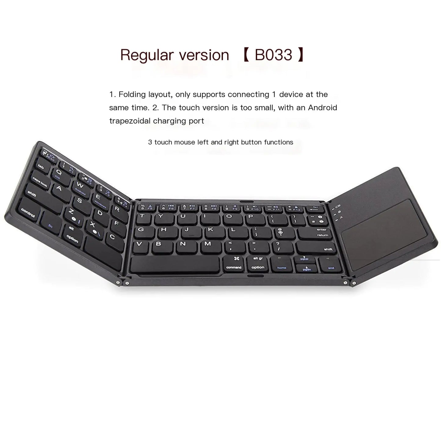 Folding Mini Keyboard with Touchpad