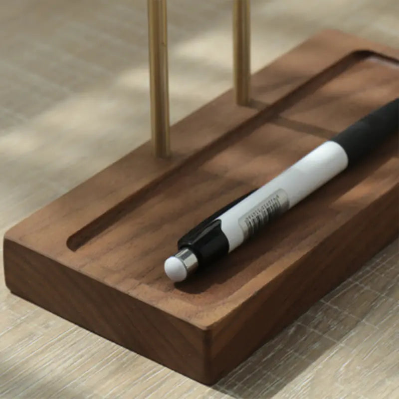 Walnut Wood Headphone Stand with USB
