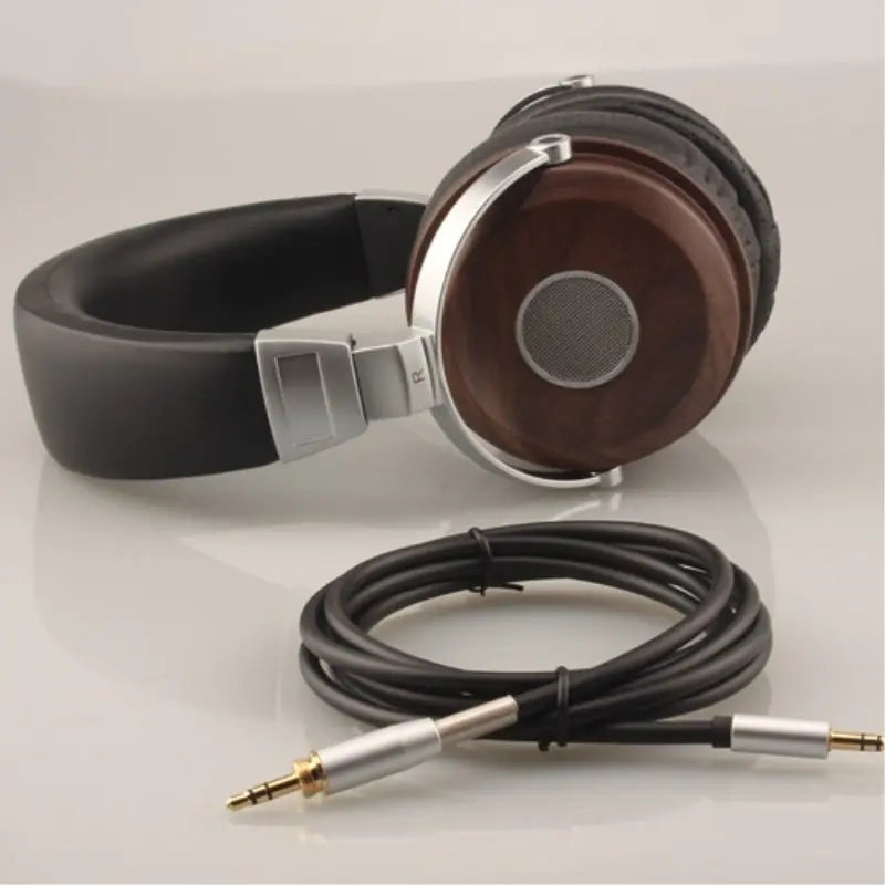 Universal 3.5mm wooden headphones