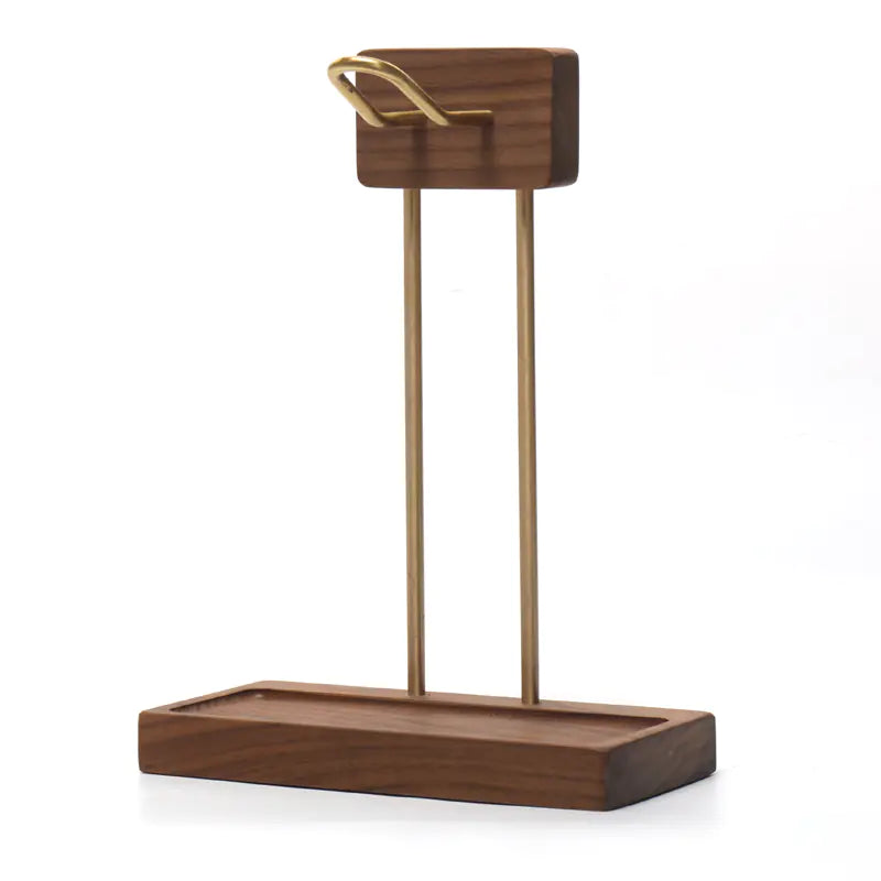 Walnut Wood Headphone Stand with USB