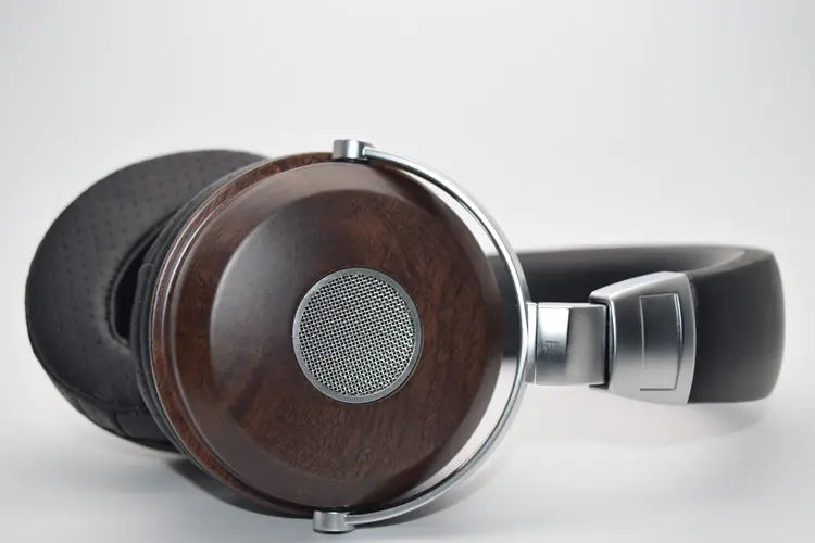 Rich dark walnut headphones