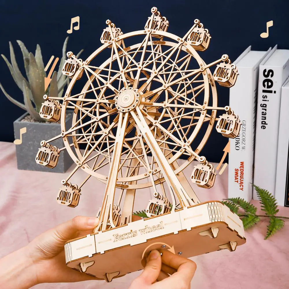 3D wooden ferris wheel music model