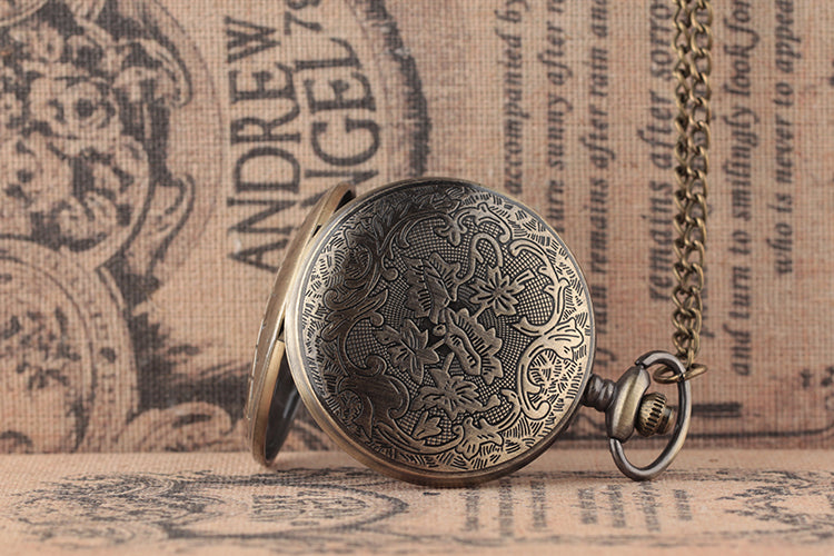 Skeleton Face Retro Pocket Watch