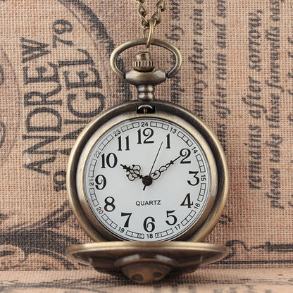 Skeleton Face Retro Pocket Watch