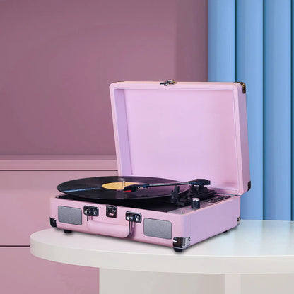 Compact Vintage Turntable - Gift for Music Lovers