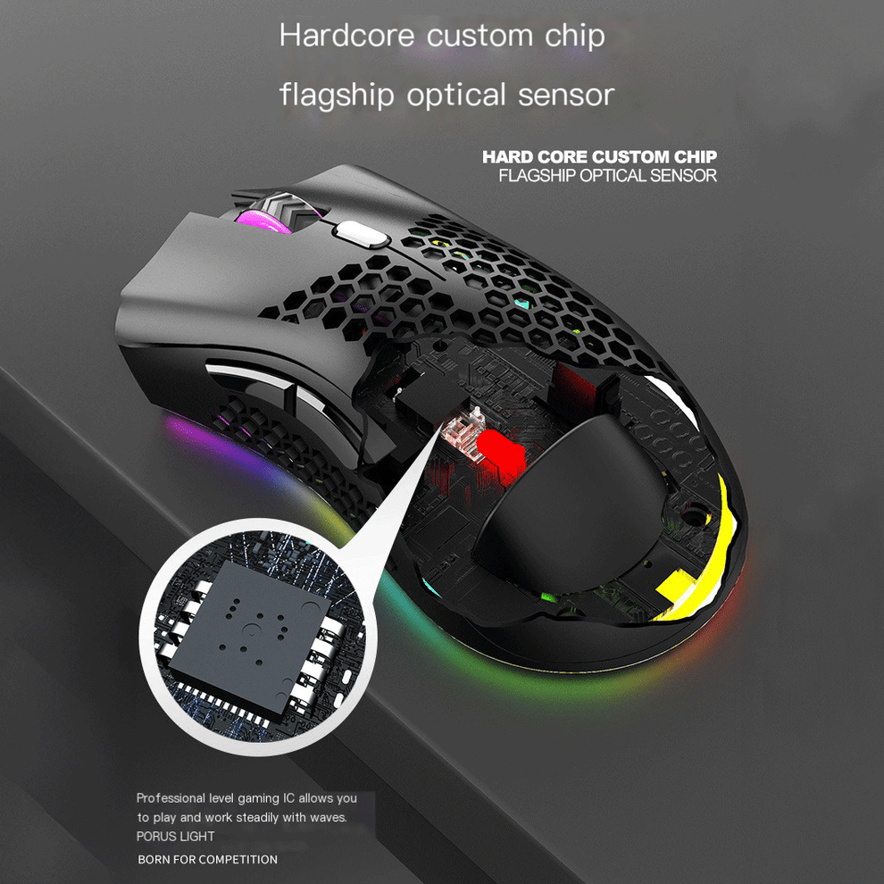BM600 Wireless Gaming Mouse with RGB Lighting | Oddly Epic