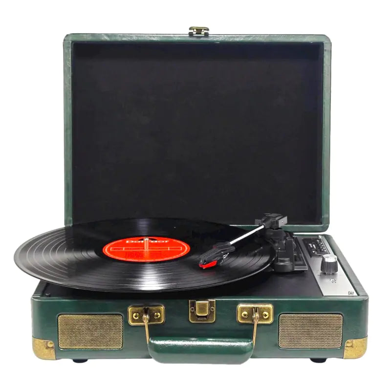 Bluetooth Vintage Record Player – Portable Suitcase Style