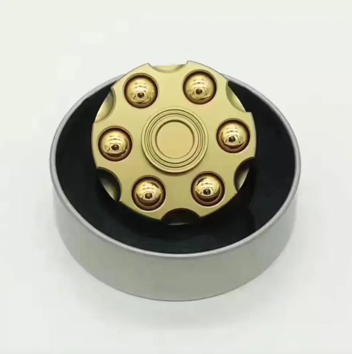 Brass Cowboy Revolver Fidget Spinner