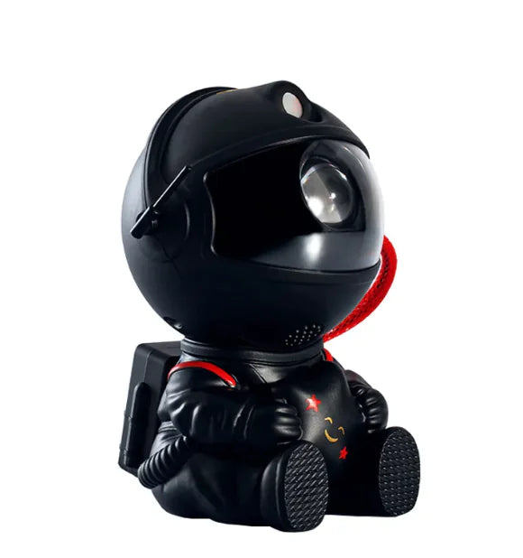 Black astronaut holding star – nebula light projector for kids room