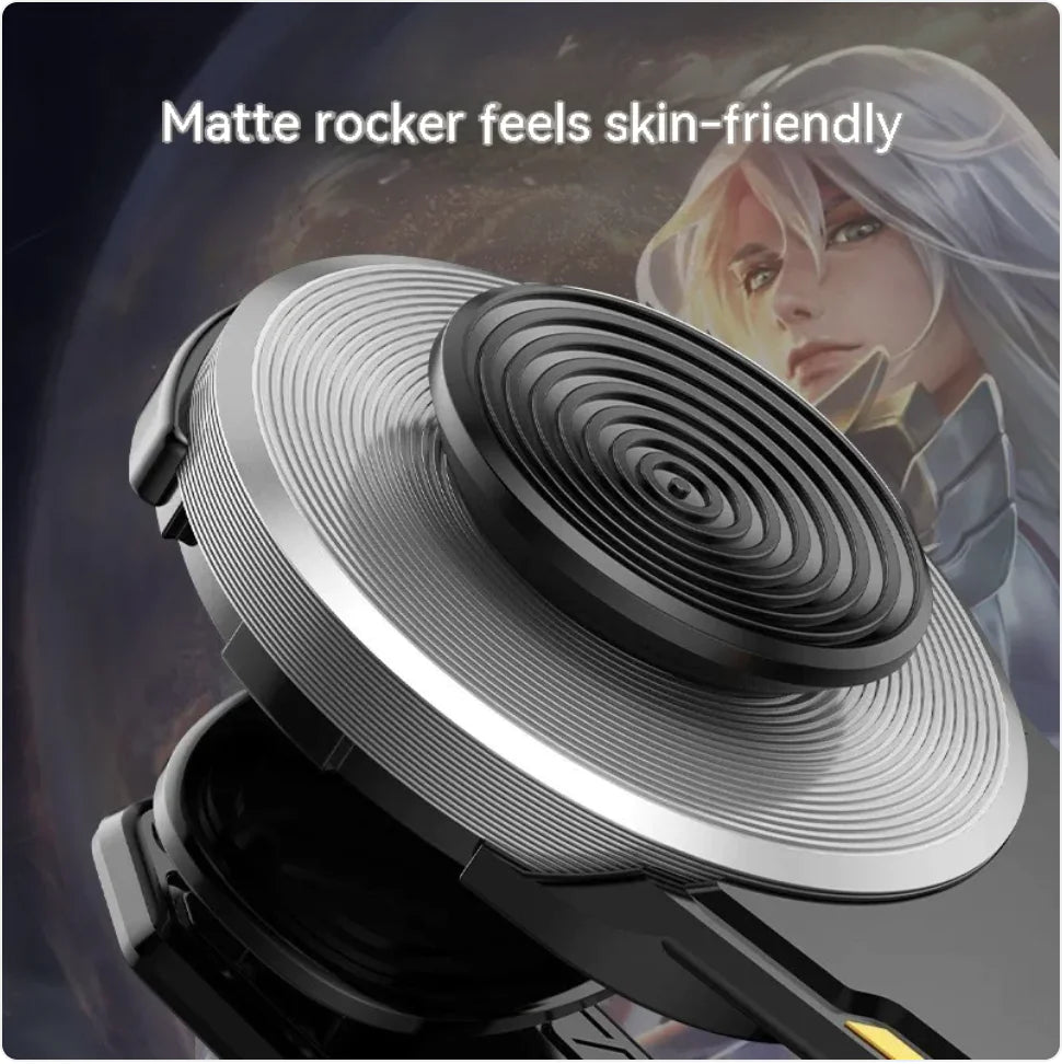 Clip-on joystick attached to smartphone edge for enhanced touchscreen gameplay