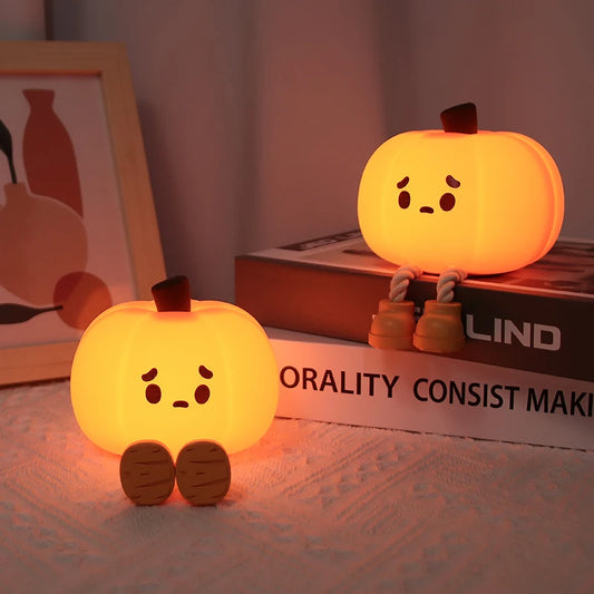 Cute Pumpkin LED Night Light for Kids