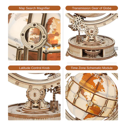 Eco-friendly globe model puzzle