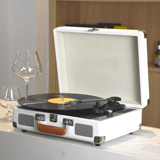 Vintage Suitcase Record Player – Bluetooth Turntable