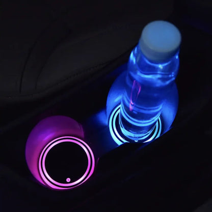 Glowing Car Cup Coaster – Night Driving Mood Light