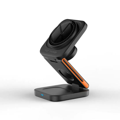 Magnetic wireless charger for desk or nightstand use
