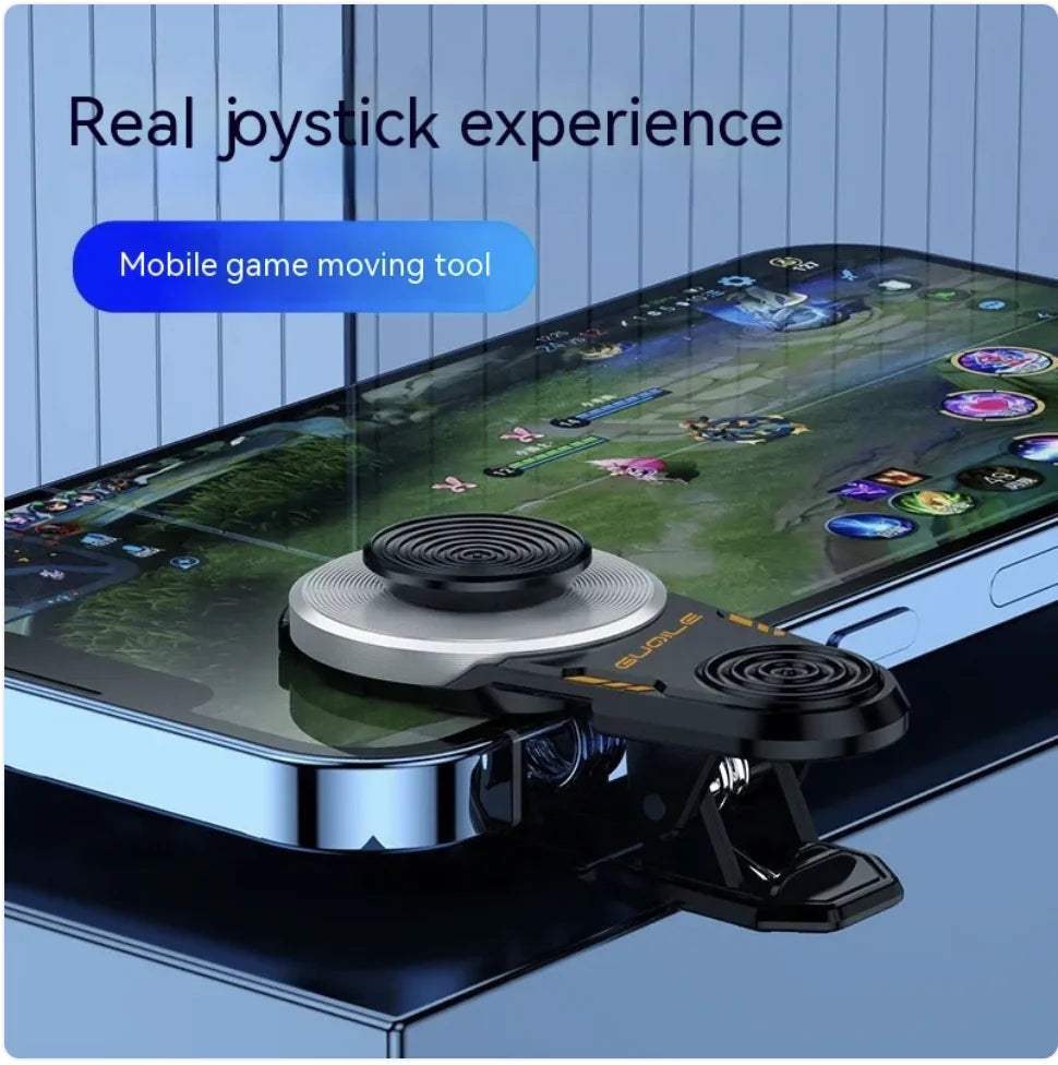 Close-up of joystick controller showing tactile grip and responsive design for mobile gaming