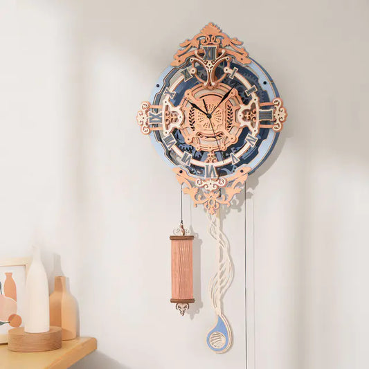 3D Roman gear wall clock puzzle kit