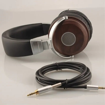 Universal 3.5mm wooden headphones
