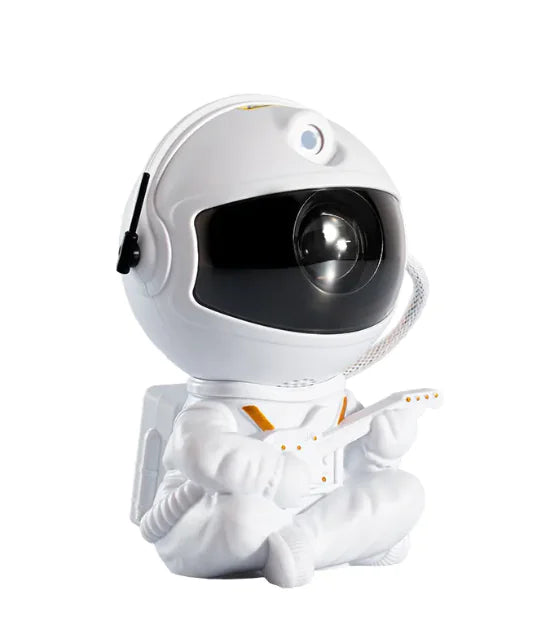 White astronaut lamp with guitar – galaxy star projector night light