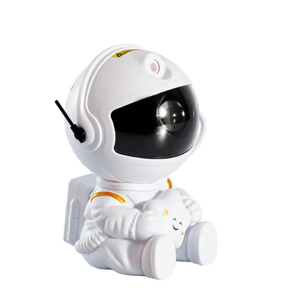 White astronaut holding star – kids galaxy projector night light